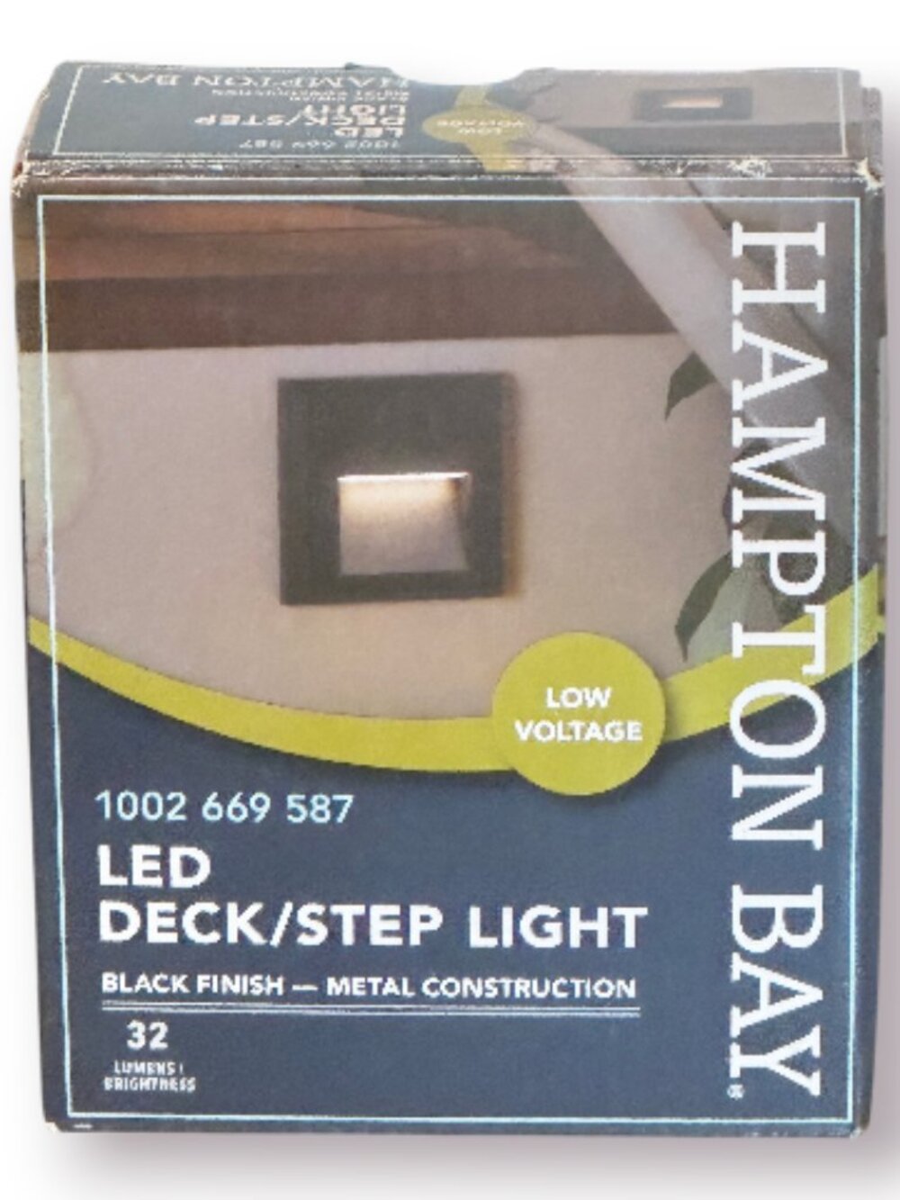 Hampton Bay Low Voltage LED Deck Step Light Single Unit Black NEW IN BOX